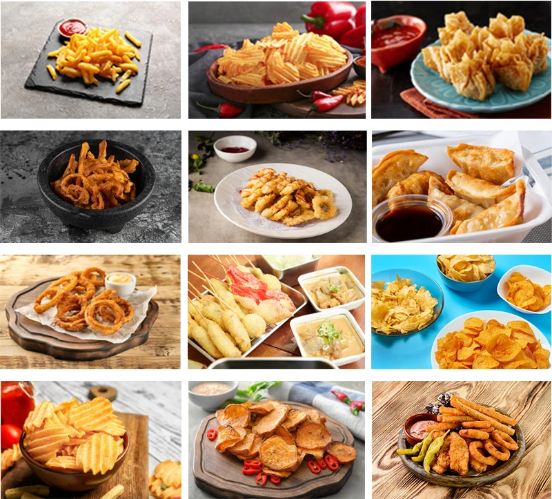 China Industrial Conveyor Belt Oil Fryers Commercial Continues French Fries Potato Chips Production Line Fryer