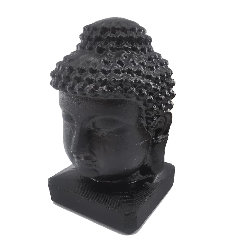 Wholesale nature Carving Crystal Healing stones carved crystal Black Obsidian Buddha head for crafts