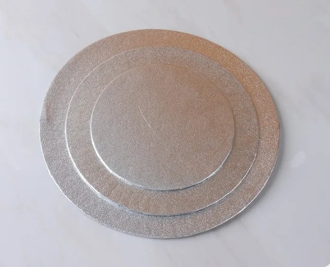 
hot sale hard golden sliver cake board round 