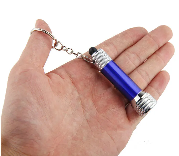 LFT010 Mini Aluminum Keychain Light 5 LED Strong Light Handle Torch Flashlights