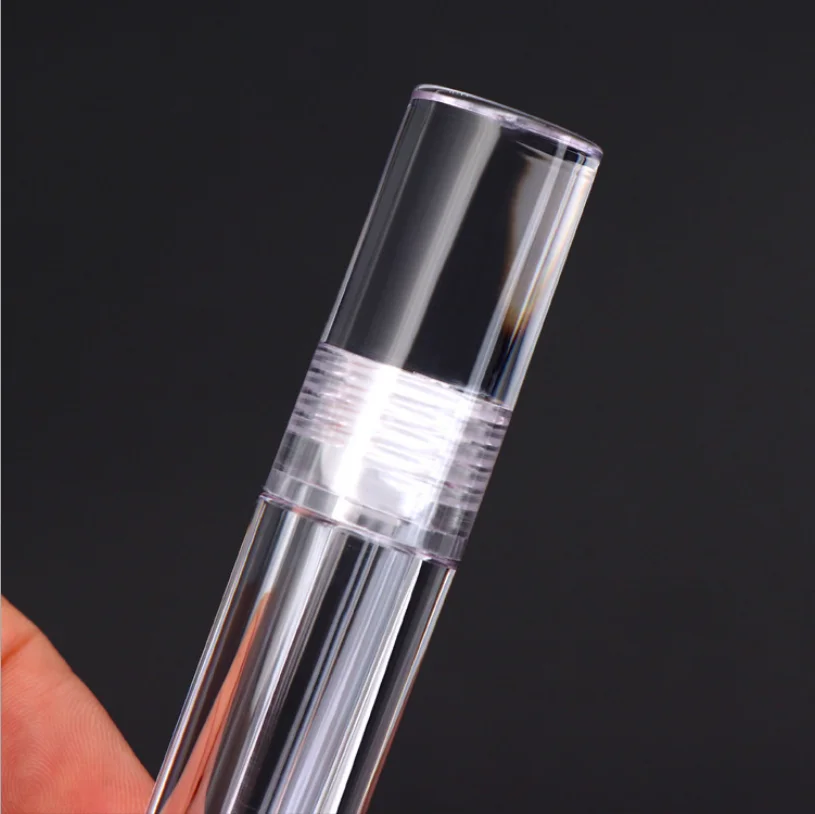7.8ml Empty Transparent Lipgloss Tube Custom logo Cosmetic Packaging Pink Lip Gloss Tube With Boxs