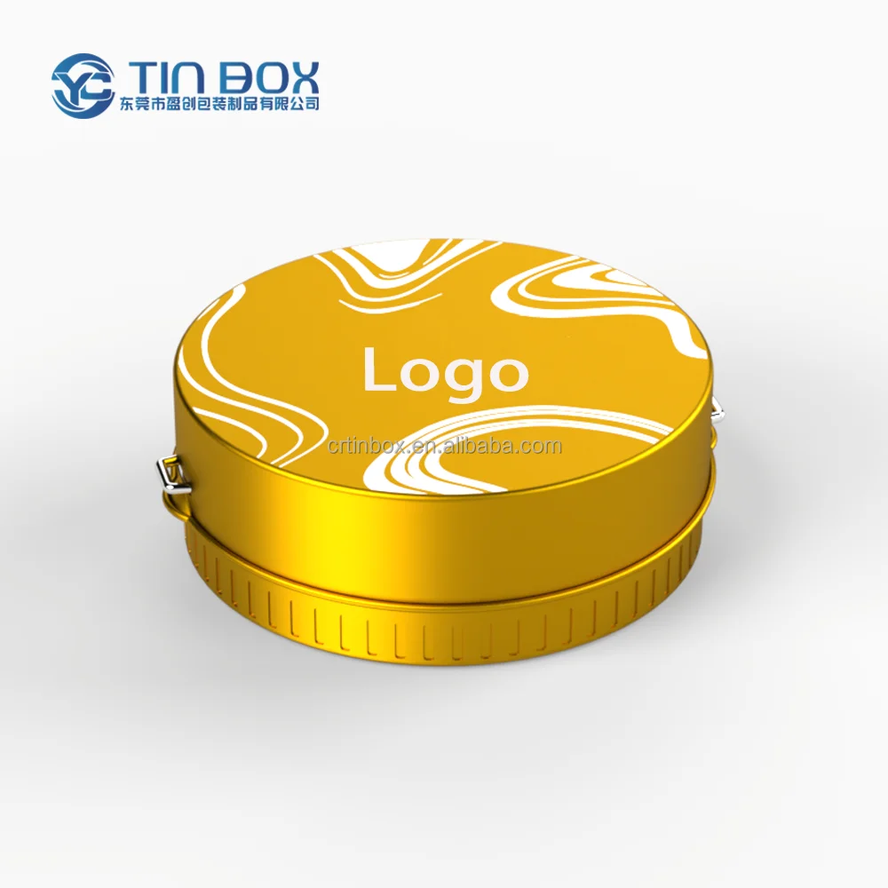 Airtight 1/4  1/2 Oz Flower Round Child Resistant Metal Can Round Decorative Tin Tea Box Lid Window For Gummies Candies Flowers