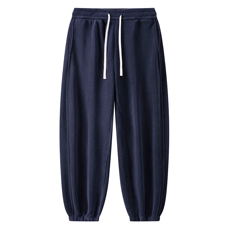 Lace up Casual INS Style Pencil Pants Quick Drying and Anti-Pilling Anti-Static Features with Wrinkled Technics