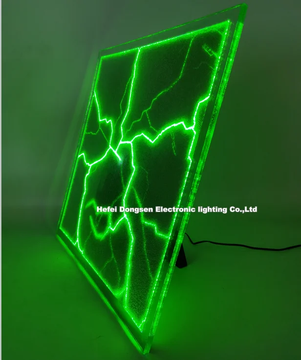 16 Inch Green Square Plasma Plate     Plasma Plate lamp