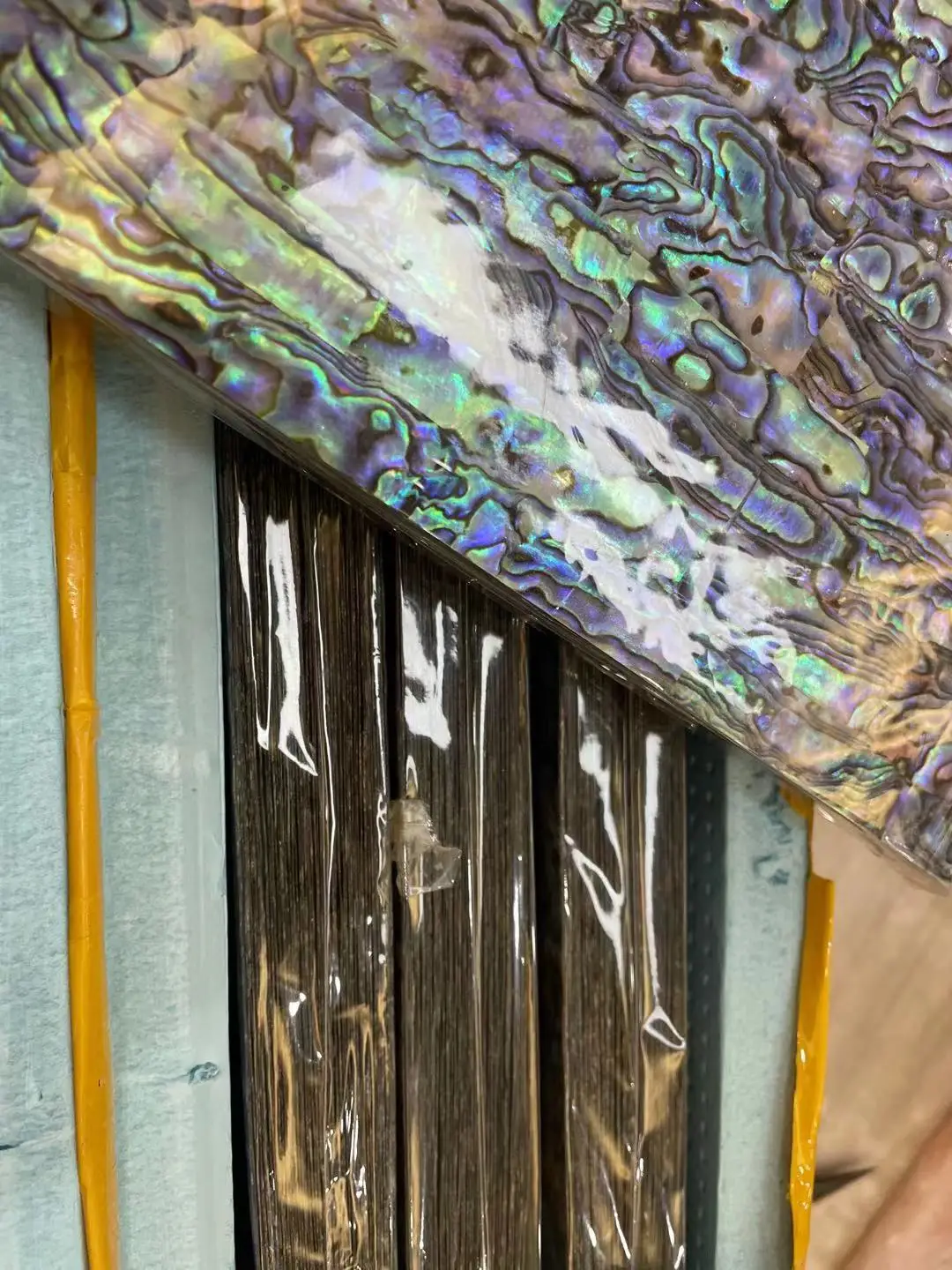 Factory wholesale New Zealand abalone shell pieces mother-of-pearl paper with adhesive backing for furniture floor decoration