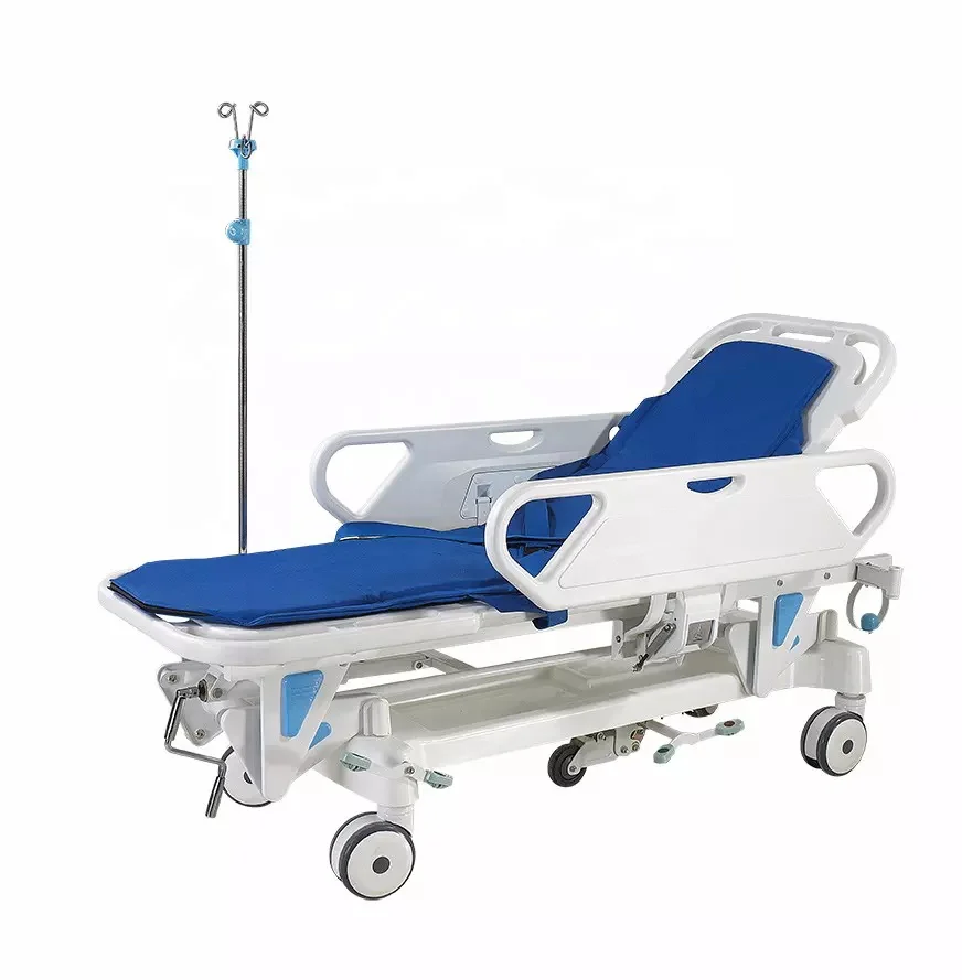 Medical Emergency Bed Patient Hydraulic Folding Stretcher Ambulance Emergency Stretcher With Spine Board