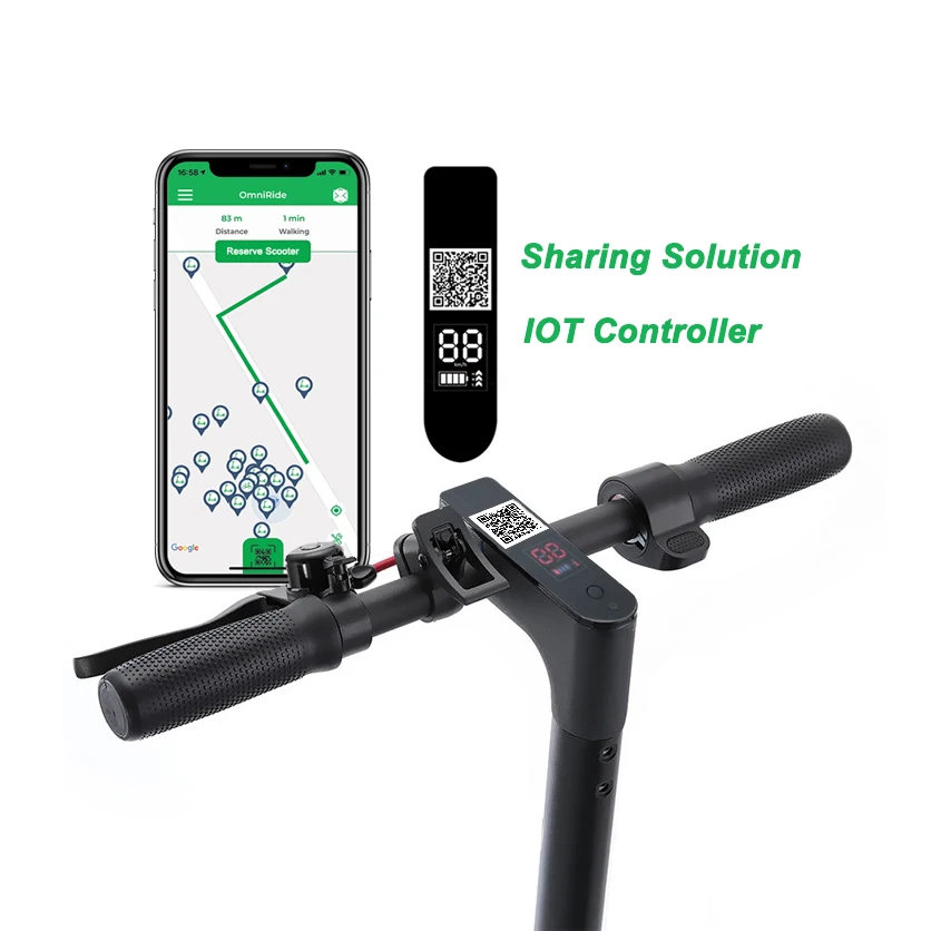 OMNICARE обмен бизнес-решениями QR разблокировка GPS электрический скутер светодиодный дисплей совместное использование аренды система приложений Escooter 4G IOT модуль