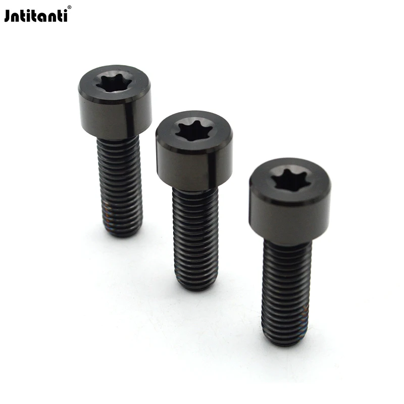 Jntitanti  Gr.5 titanium10.9grade custom color torx  head titanium screw bolt for motorcycle auto part and racing car