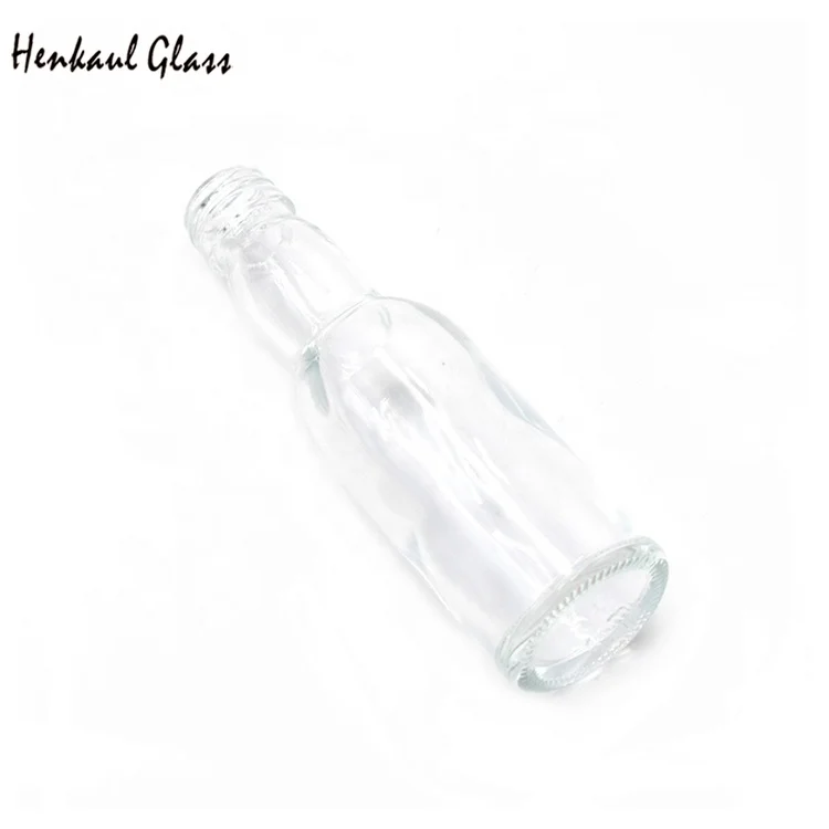 Reusable 40 ML Clear Empty Glass Mini Whisky Bottle for Liquor Packaging