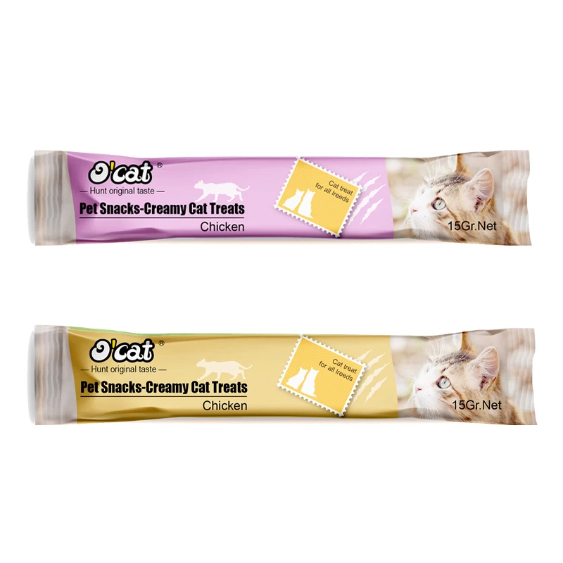 Натуральные кошачьи закуски палочки куриные кремовые лакомства еда для влажной кошки кошек