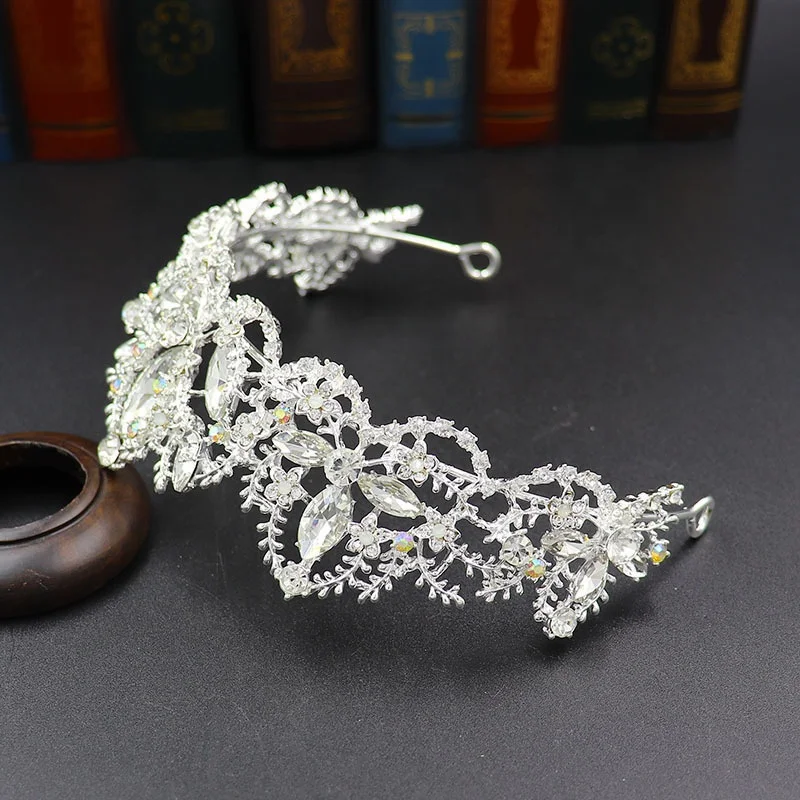 Euramerican Crystal Diamond Party Wedding Tiaras Bridal Crowns Rhinestone Crown For Women Jewelry