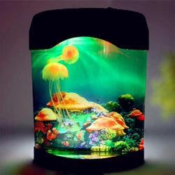 LED Jellyfish Lava Lamp Colorful USB Rechargeable Night Light Room Decor Decoration Bedroom Toys For Children Personalized Gift