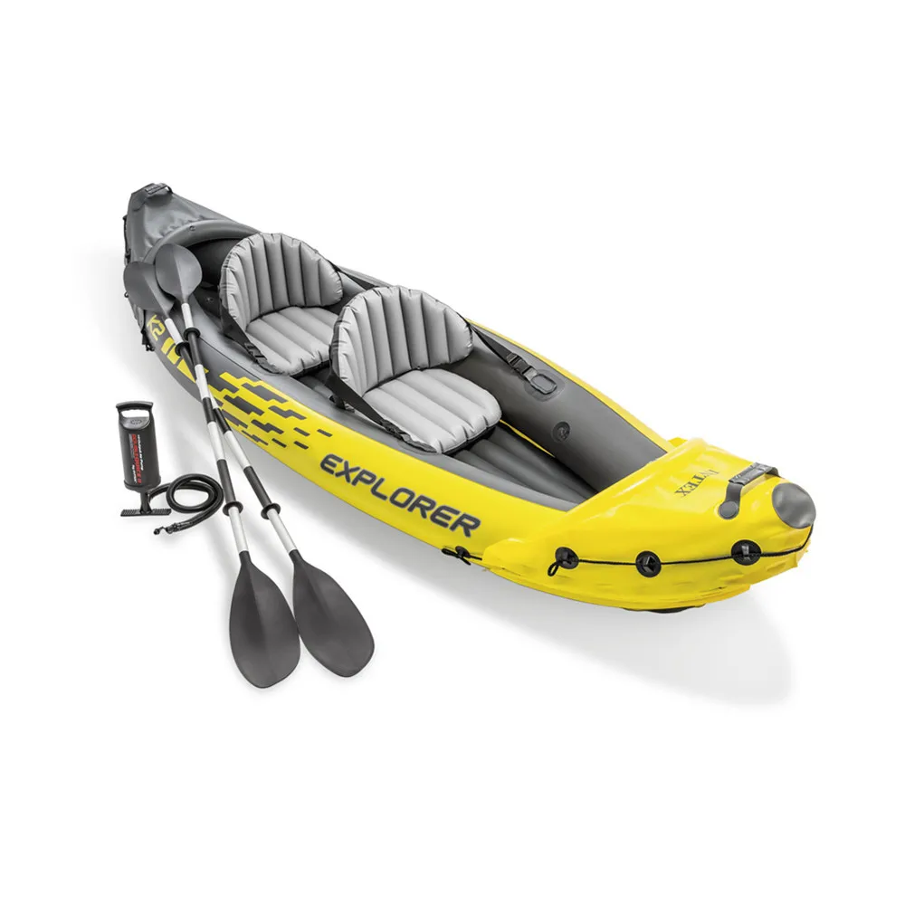 
Wholesale double seat 2 person kayak fishing 0.75mm PVC Thicken outdoor inflatable boat 