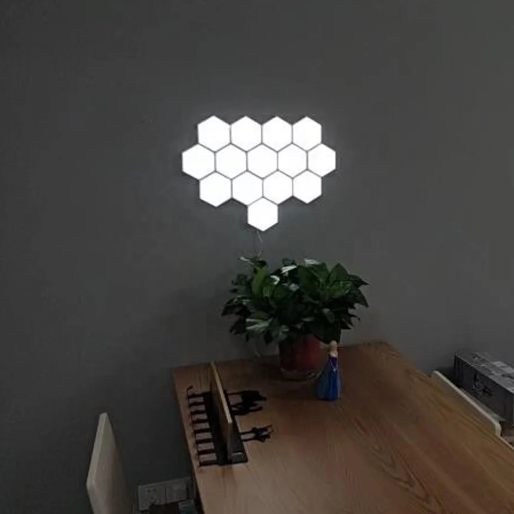 DIY Touch Sensitive Sensor Hexagonal Lamp Novelty Decoration Creative Modular Quantum Lamp LED night light wall lamp