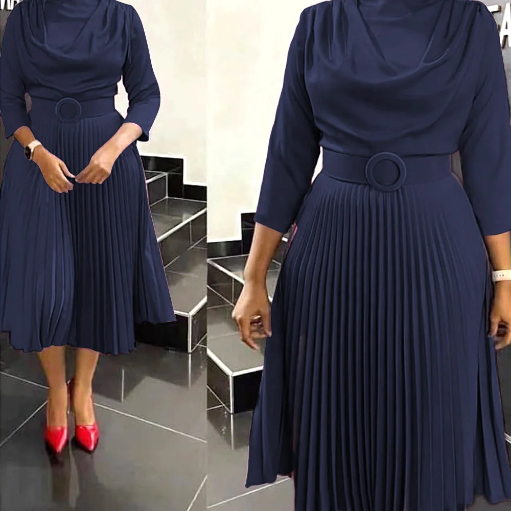 Elegant African Dresses Africa Clothing Office Lady Party Slim Dress Dashiki Ankara Outfits Robe for Women Spring Summer Full