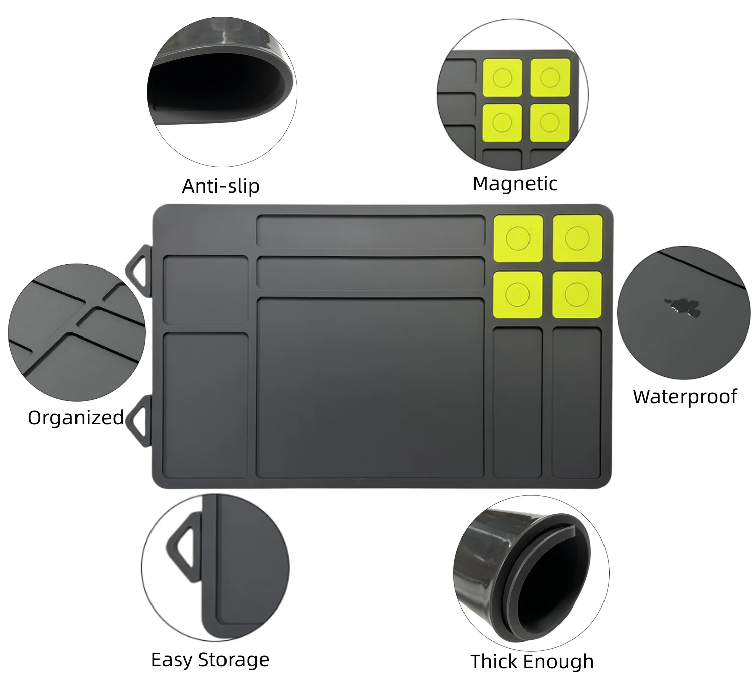 Wholesale New Design Anti-slip Magnetic Silicone Maintenance Platform Gun Repair Cleaning Mat