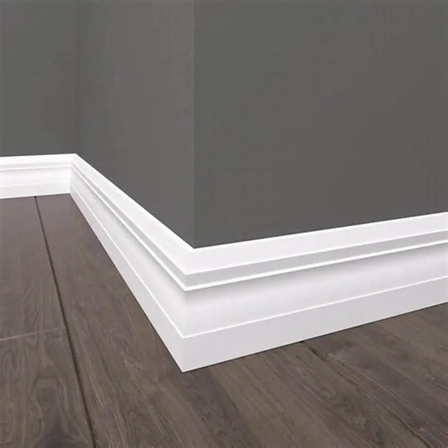 Chinese decorative wood moulding interior home wood half round bead solid wood baseboard