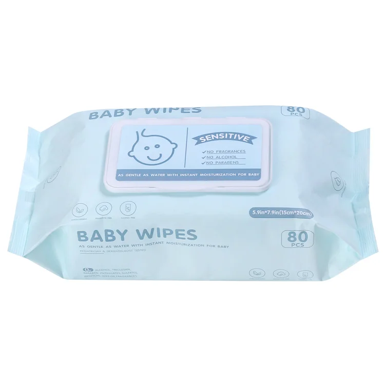 Organic Spunlace Baby Wet Wipes Non Woven Fabric Baby Wet Tissue Paper  Kitchen Cleaning Wipes