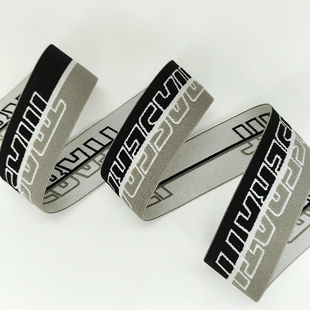 Cheap custom garment knit woven jacquard ribbon spandex webbing elastic webbing Ribbon Webbing