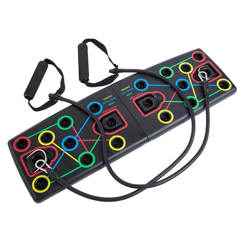 
High Quality Power Bodybuilding Press Pro Push Up Board with Resistance Bands 