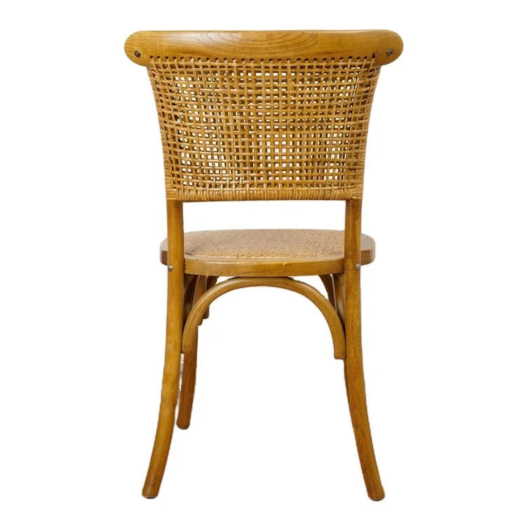 Factory Price Wholesale Classic Style Durable Bentwood Dining Chairs Stackable Rattan Seat Room