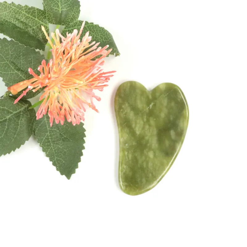 natural facial green gua sha tool