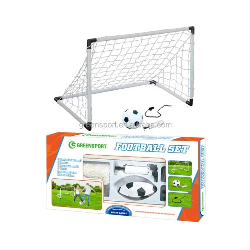 Outdoor portable PLASTIC football equipment soccer goal post with whistle football & soccer