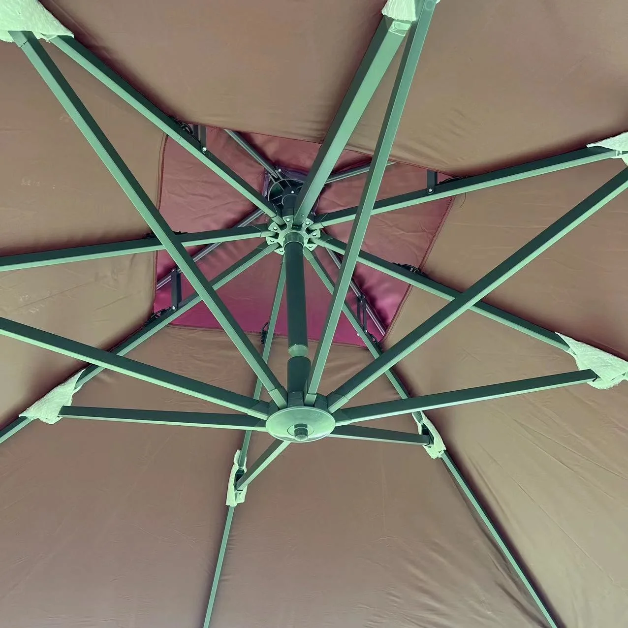 3M Square or Round Restaurant Umbrella Outdoor Garden Parasol Large Roma Led Umbrella Outdoor Furniture for Sunshade Steel 1.5m