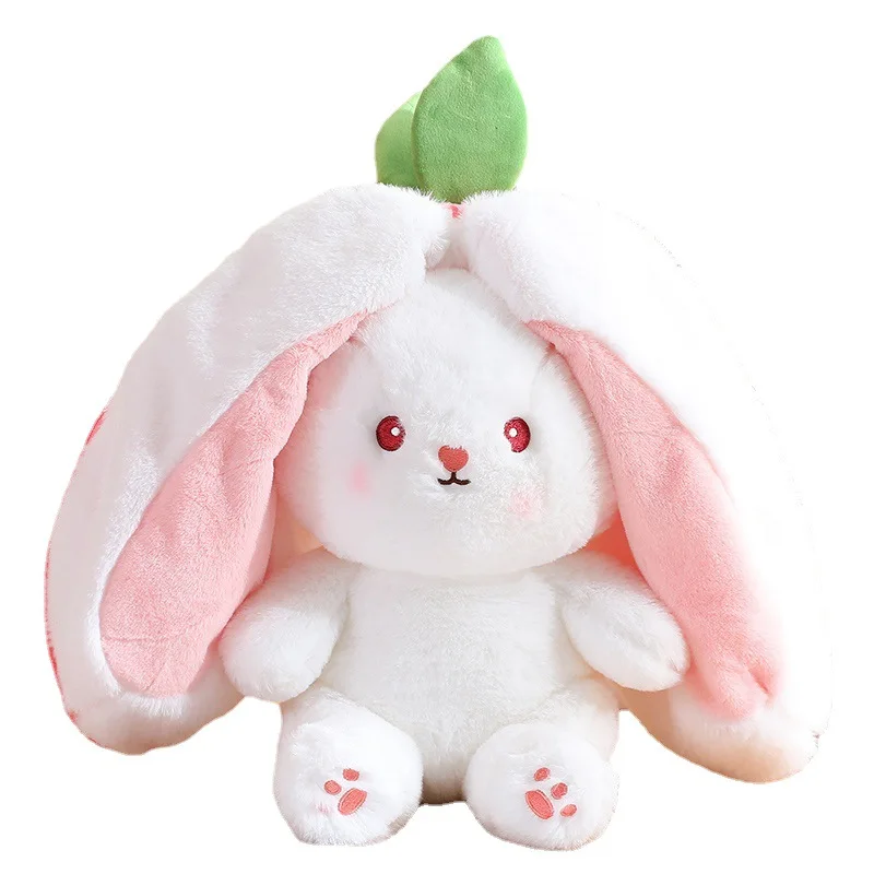 Creative Fruit Transform Bunny Plush Doll Kids Gift Stuffed Strawberry Rabbit Carrot Rabbit Plush Toys