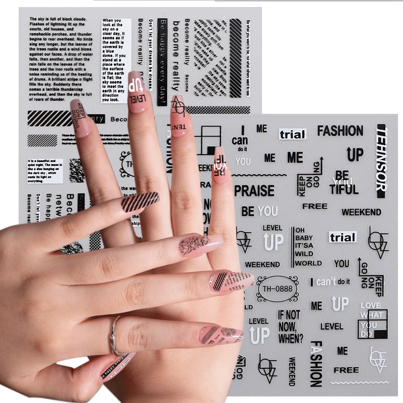 Factory direct sales all kinds of 2D pet personalized design High quality nail art paint decal stickers