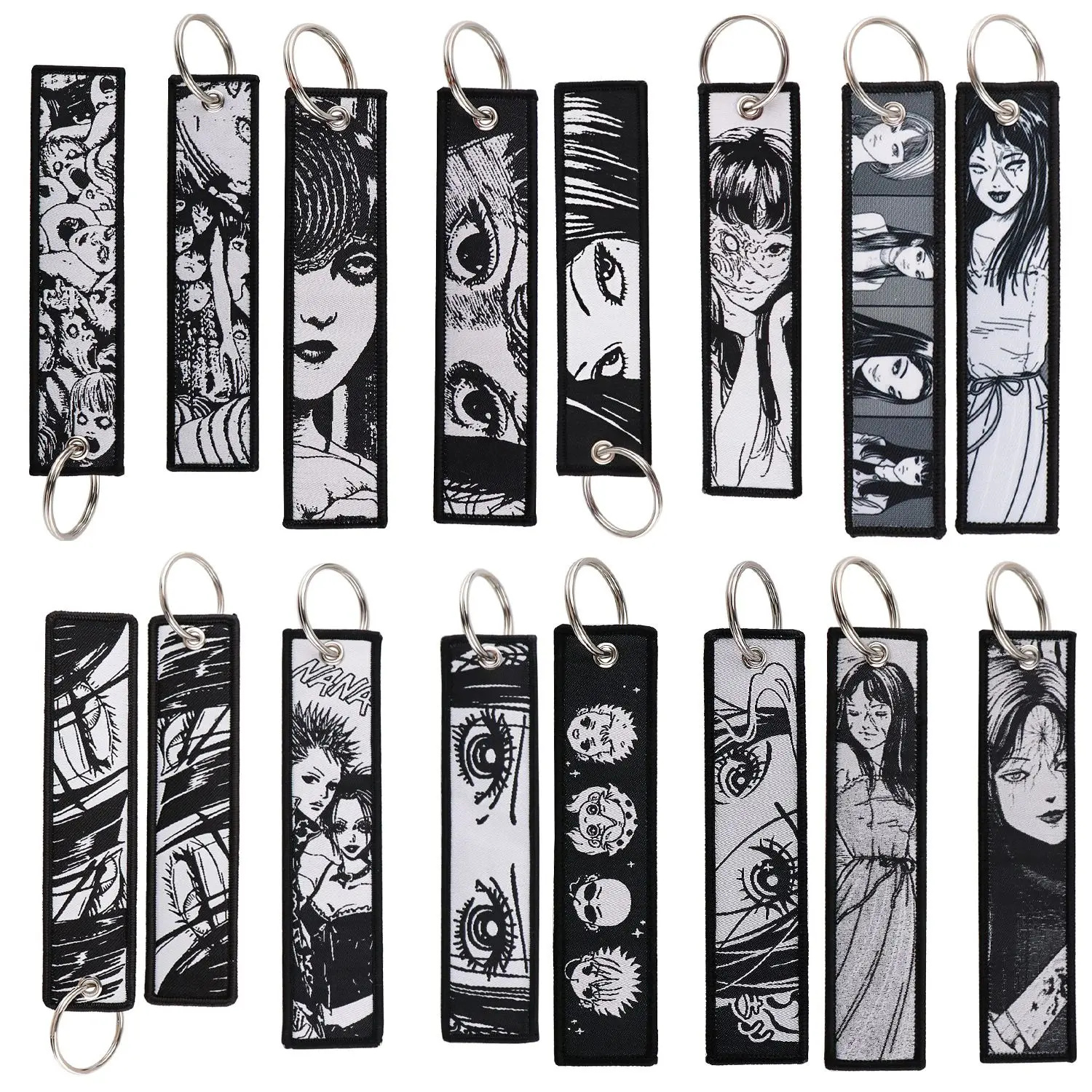 Cartoon Fujiang Anime Nana Weaving Mark Keychain Hanging Rope Access Control Office Document Hanging Decoration Fabric Keychain