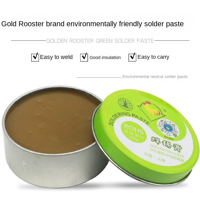 Паяльник, специальная паста, флюс для сварки, канифоль, накидка, г, не содержит свинца, Экологически чистая нейтральная паяльная паста