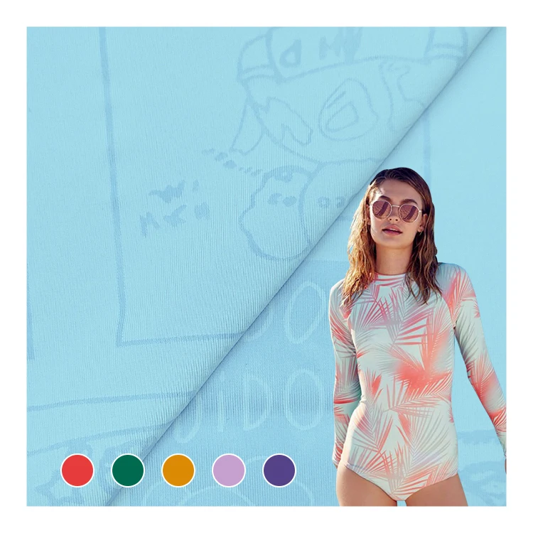 Custom Design Print Swimwear Fabric Nylon Material, Wholesale 83 Nylon 17 Spandex Weft Swimwear Fabric For Sale/