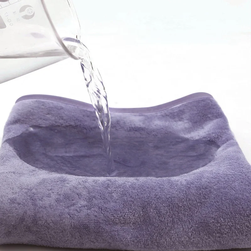 WG177 Customizable Logo Black Salon Microfiber Hair Towel for Barber Nail Beauty Hand Face Printing Custom SPA 100 Cotton Towels