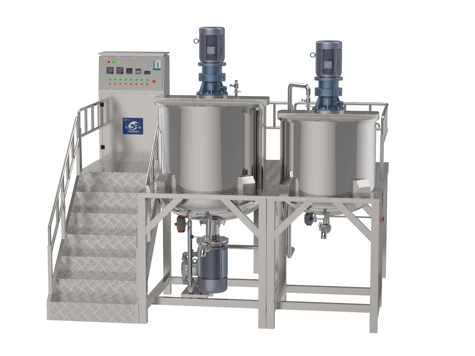 GMP Quality Industrial Stainless Steel Jacket Mixer Industrial Homogenizing Blender Commercial Mixer