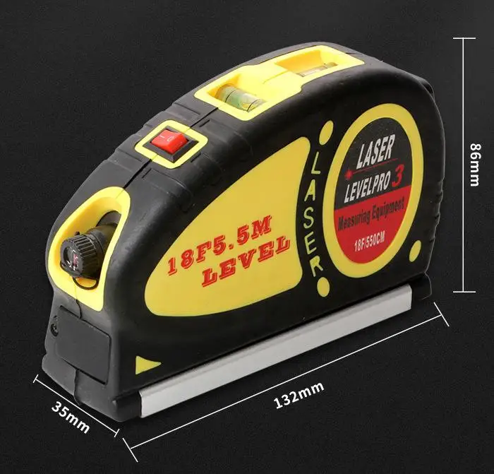 5.5m OEM tape measure with laser Level Instrument Level ruler