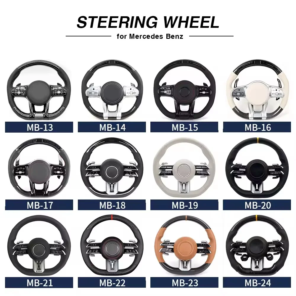 Custom Volant Lenkrad Half Alcantara Steering Wheel for Mercedes C E Class W204 X204 W205 CLA X118 C238 X253 GLC 63 C63 E63 AMG