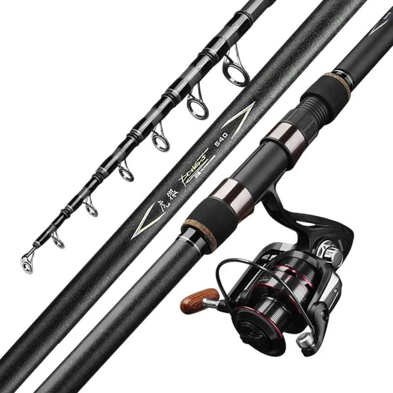 Telescopic Rock Fishing Rod High Quality Carbon Spinning Fishing Carp Feeder Rod Travel Rock Fishing Pole Rod