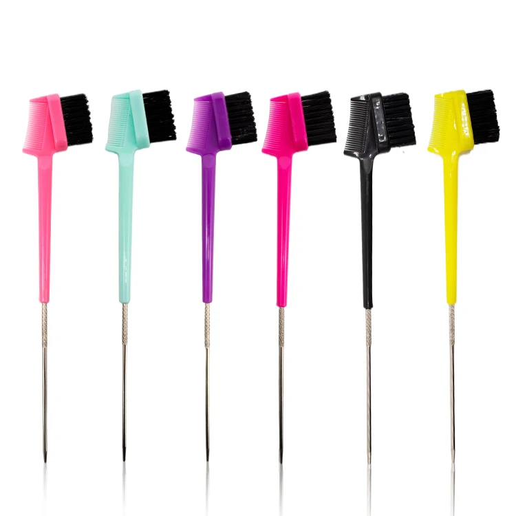 Gloway Hot Sale Cheap Hair Styling Tools Custom Hair Brush Women Pink Edge Control Brush With logo