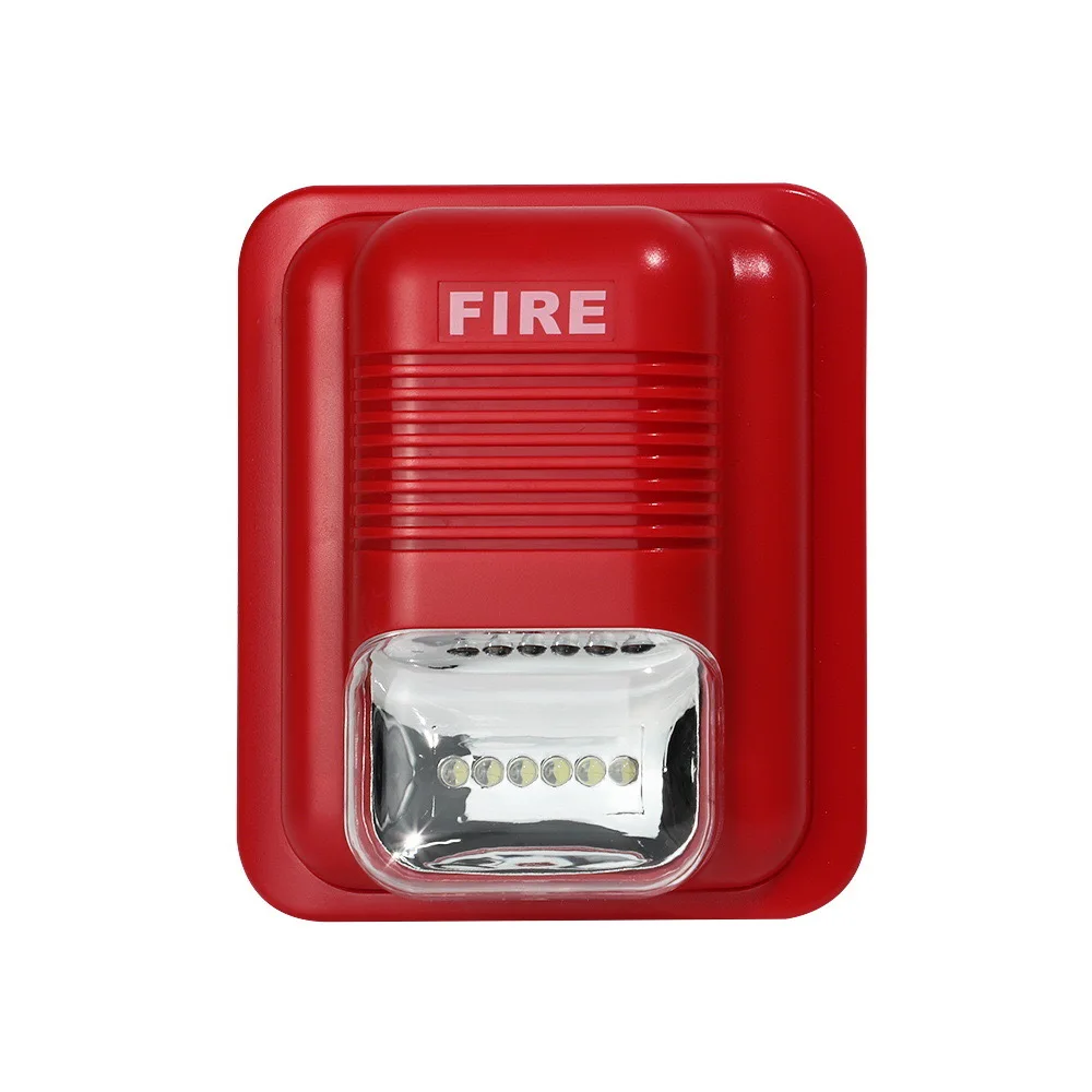 Wireless addressable strobe alarm with LED fire detection and alarm system