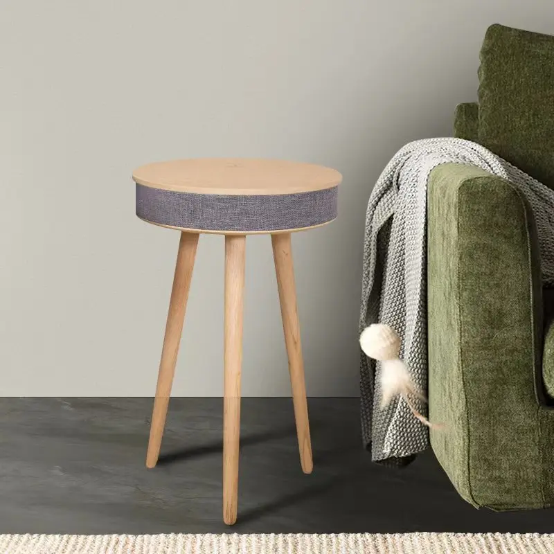 Modern minimalist furniture smart small side round Sofa Smart Coffee table speaker wireless phone charging USB for living room