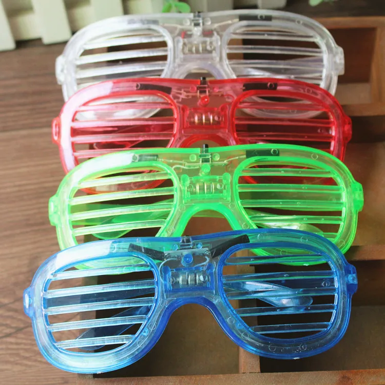 Promotion Colorful Led Light Up Glasses Shutter Shades Neon Glowing LED Glasses For Halloween Birthday Party