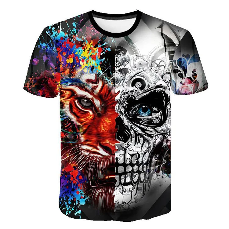 Quality Custom 100% Polyester Graphic T Shirts Sublimation Full Print Shirt For Men