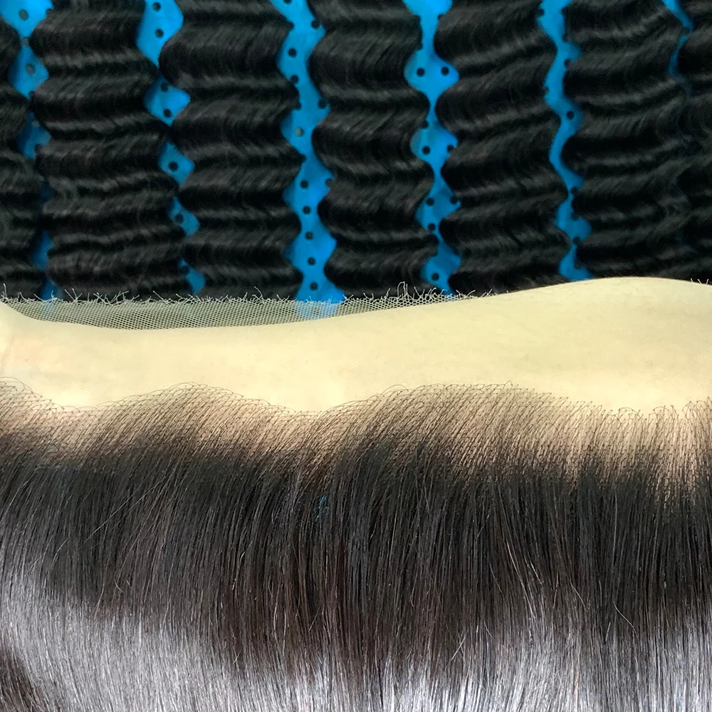 Closures Free Parting Wholesale Raw Hair Bleach Knots Human With Lace Frontal 5x5 Hd 4/4 Closure Lace