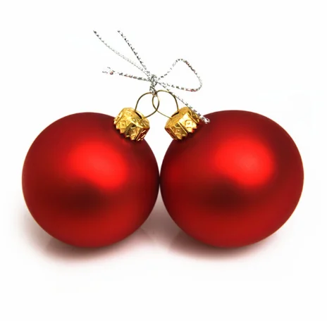 Personalized red color Christmas glass Ball with logo print