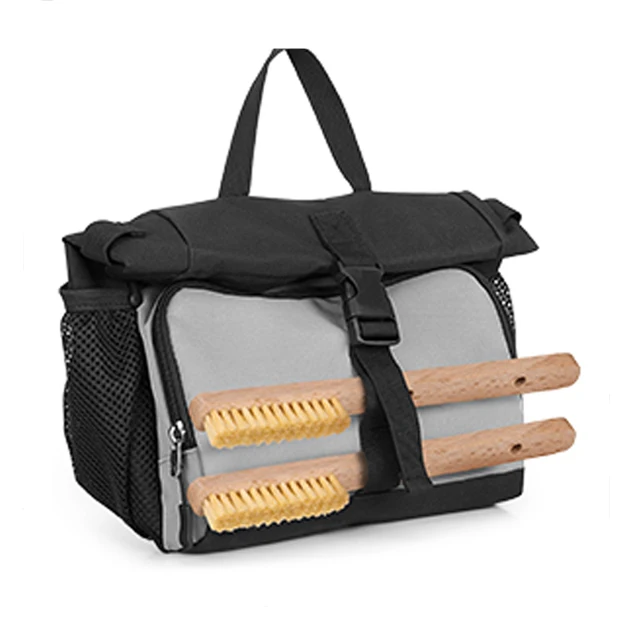 Large Capacity Chalk Bag with Brush Holder for Rock Climbing