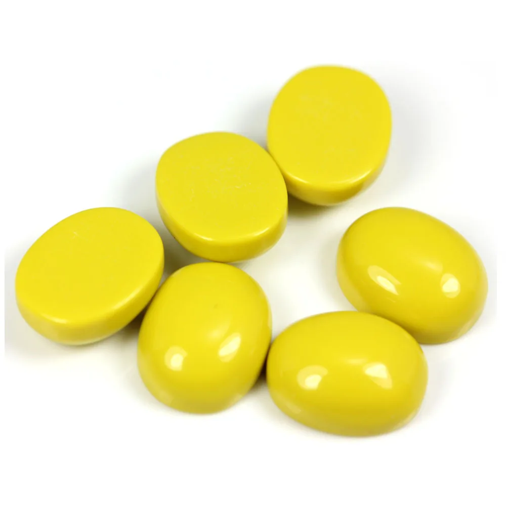 xygems wholesale loose gemstones 7x9mm oval shape cabochon flat bottom jade glass stone