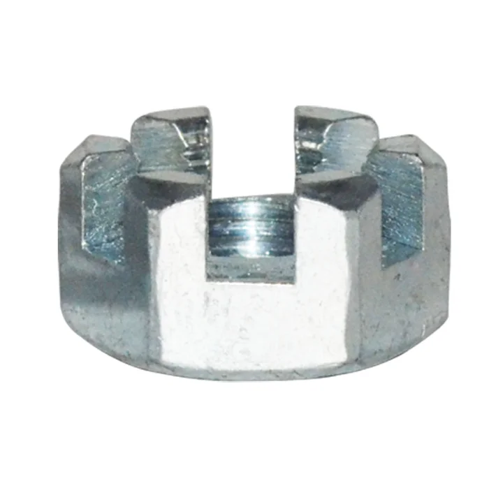 Customized Fine Pitch Thread Hex Thin Slotted Castle Nuts Connecting Rod Wheel Axle Hub Slotted Castle Nut Groove Hexagon