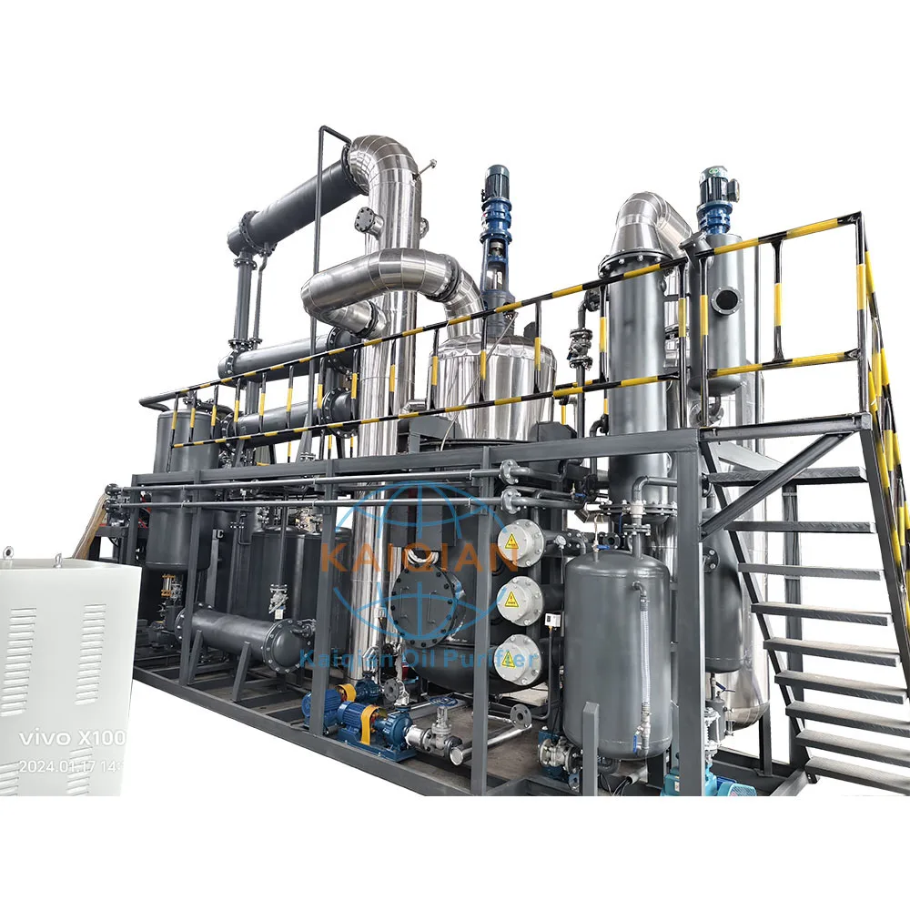 mini engine oil recycling machine waste engine oil distillation plant