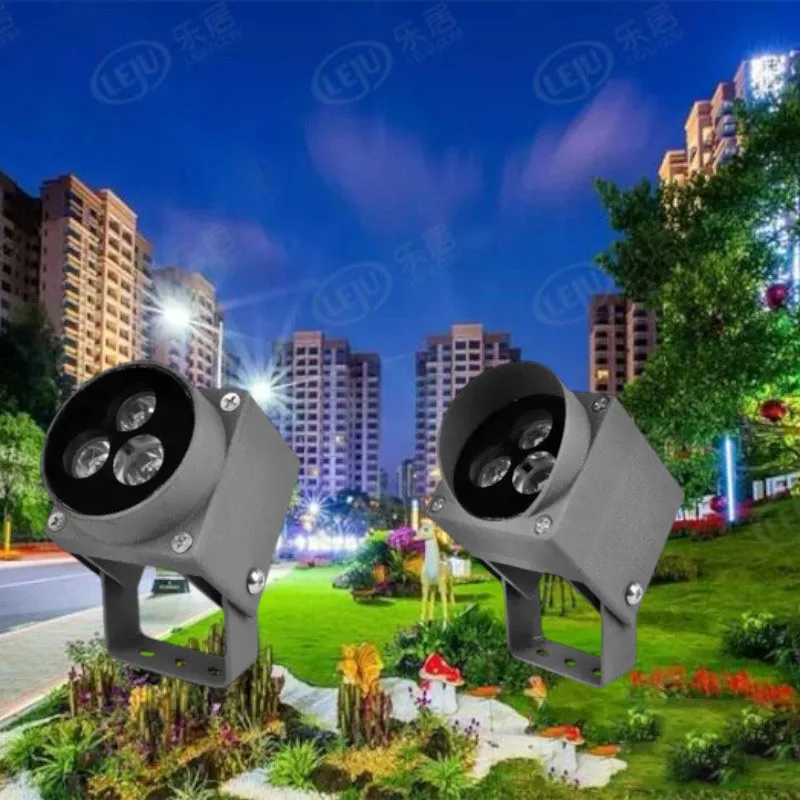 220v 110v narrow view angle 3w 6w waterproof IP65 round small led flood light for outdoor landscape building